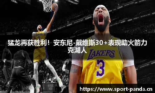 猛龙再获胜利！安东尼-戴维斯30+表现助火箭力克湖人
